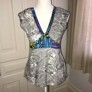 Empire waist cap sleeve top